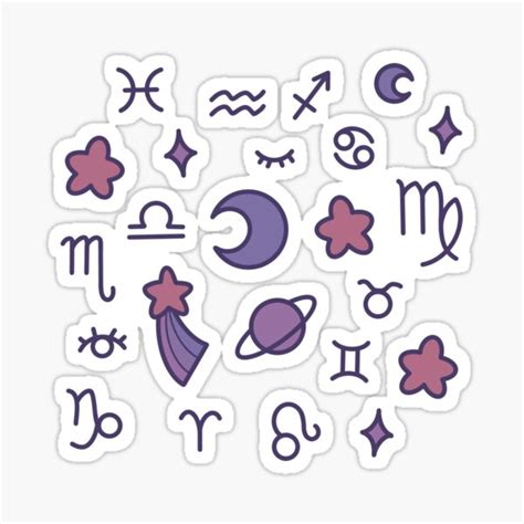 astrology sheet sticker  sale  tylerrossart redbubble
