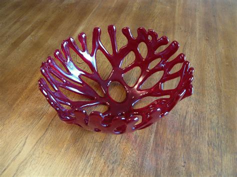 Coral Bowl Fused Glass By Christine Smith Decorative Bowls Fused