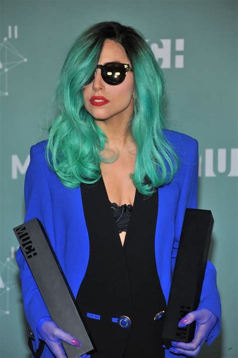 Lady Gaga With Teal Hair What Is Lady Gaga S Natural Hair Color