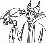 Aurora Maleficent Crow Talking Coloring Wecoloringpage Spread sketch template