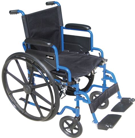 drive medical blue streak wheelchair  flip  desk arms