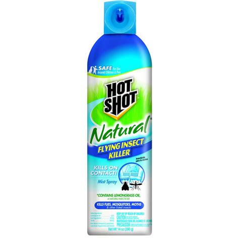 hot shot natural  oz aerosol flying insect killer spray hg