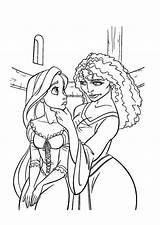 Tangled Rapunzel Coloring Printcolorcraft Pages Gothel sketch template