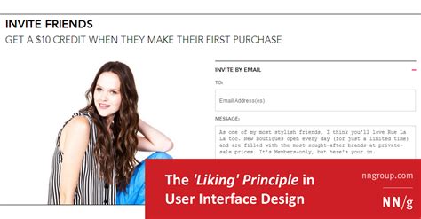 liking principle  user interface design