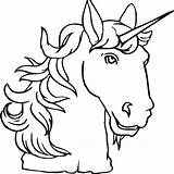 Unicorn Head Coloring Pages Figure Spiraling Horn Its Drawing Printable Clipart Clipartbest Panda Fantasy sketch template