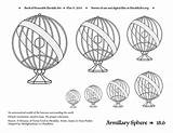 Sphere Armillary Traceable sketch template