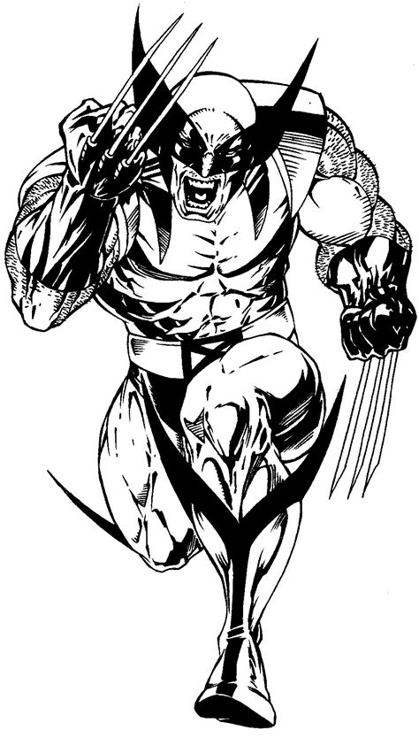 wolverine logan  coloring pages  print colorpagesorg