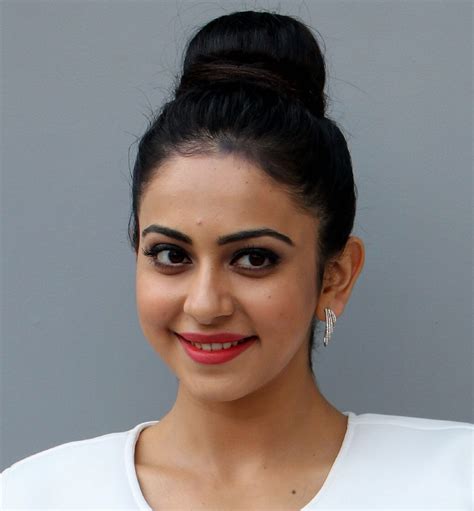 Beautiful Telugu Girl Rakul Preet Singh Face Close Up Stills Hair