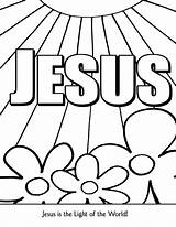 Coloring Jesus Light Sunday School Pages Library Clipart Worksheet sketch template