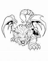 Manticore Coloring 25kb 776px Drawings sketch template