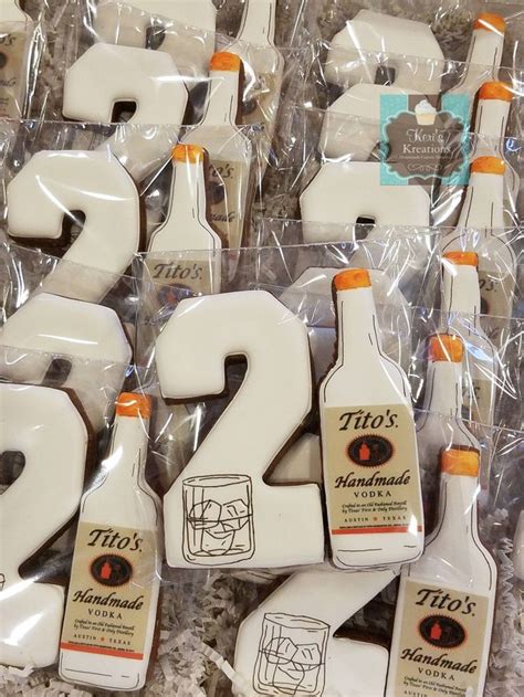 titos vodka st birthday party favors chocolate sugar cookies st