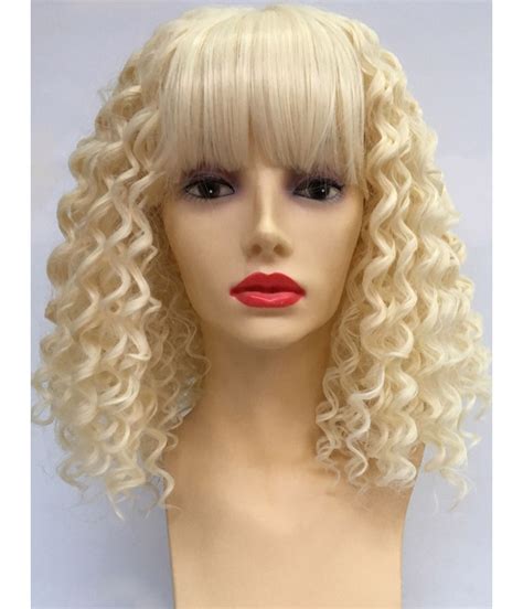 curly blonde wig with bangs costume wigs star style wigs uk
