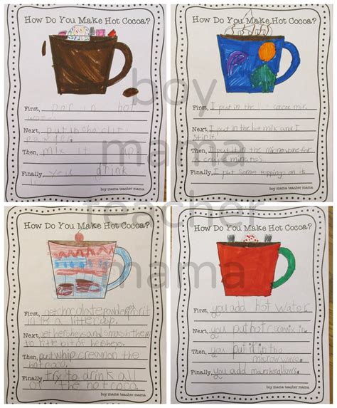 teacher mama      hot cocoa writing prompt boy mama