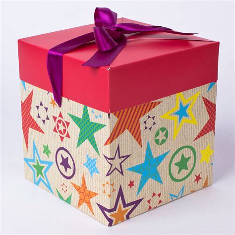 buy luxury gift box large square flat packed  gbp  card