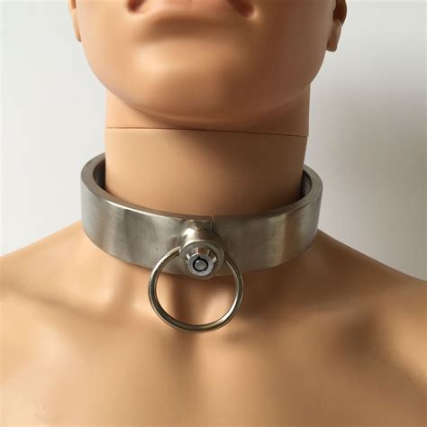 stainless steel heavy slave collars sm bondage collar with snaplock and