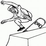 Skate Colorir Desenhos Andando Skateboard Homem Qdb sketch template