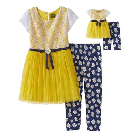 Dollie Me Girl 5 And 18 Doll Matching Lace Dress Outfit Clothes
