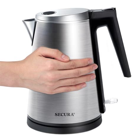 secura double wall stainless steel electric kettle lqt  secura