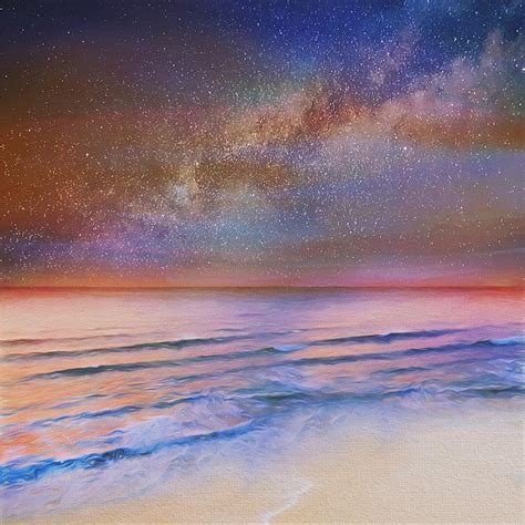 galaxy waves  mystic sunset digital art  don depaola fine art america