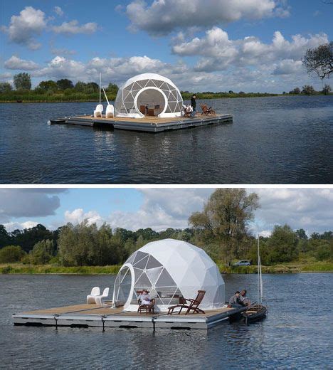 Floating Geodesic Dome Home With Images Geodesic Dome
