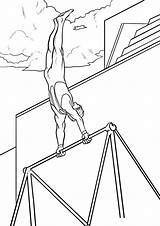 Gymnastics Turnen Gimnasia Reck Malvorlage Ausmalbilder Malvorlagen Ausmalen Gymnastic Kinder Beam sketch template