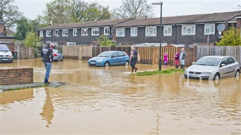west sussex homes flooded as bewbush water main bursts bbc news