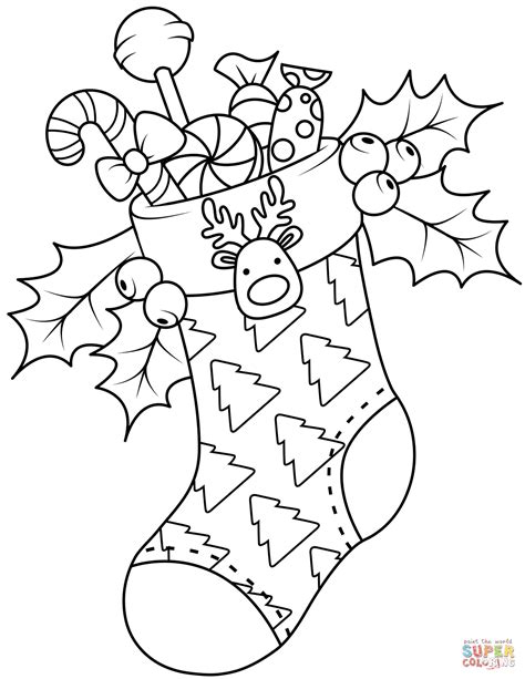 printable stocking coloring pages printable word searches