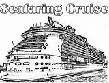 Cruise Ship Coloring Pages Seafaring Netart sketch template