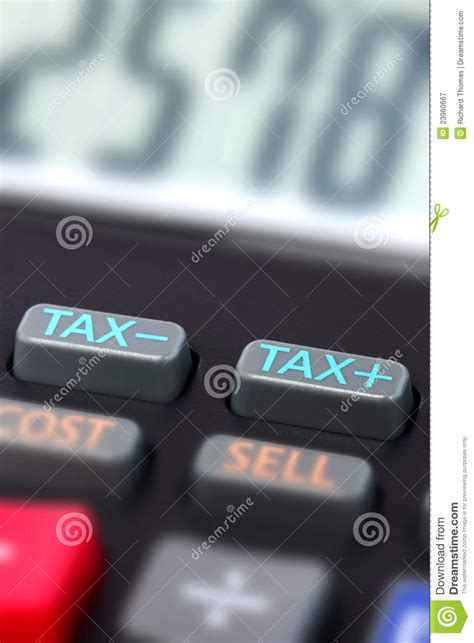 de calculator van de belasting stock afbeelding image  woord cijfers