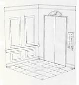 Elevator Legs Interior Drawing sketch template