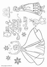 Coloring Frozen Pages Printable Elsa Anna Disney Girls Colouring Christmas Sheets Kids Princess sketch template