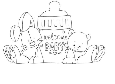 coloring pages  baby shower coloring
