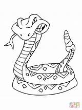 Rattlesnake Coloring Pages Diamondback Drawing Printable Color Western Drawings Reptiles sketch template