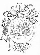 Coloring Adults Christmas Adult Cards Ornaments sketch template