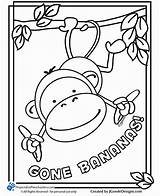 Monkey Coloring Pages Printable Printables Kids Jungle Monkeys Sock Print Baby Colouring Cute Preschool Library Sheet Hanging Clipart Book Activities sketch template