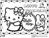 Kitty Hello Coloring Pages Valentine Valentines Color Printable Preschool Kids Cute Characters Happy Daniel Flower Getcolorings Sanrio Print Popular Comments sketch template