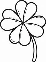 Clover Leaf Four Coloring Printable sketch template