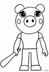 Piggy Adopt Roadblocks Xcolorings Mascota Rbt Sencillos Zizzy Guerrero Niños 610px sketch template