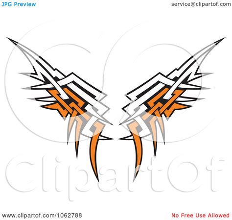 Clipart Tribal Wings Royalty Free Vector Illustration By