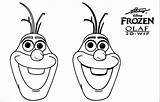Coloring Olaf Face Two Wecoloringpage sketch template