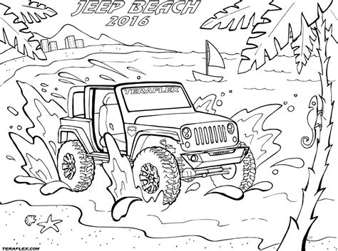 find   teraflexs famous jeep coloring pages   place print
