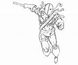 Deathstroke Deadpool Stroke Abilities Coloringhome sketch template