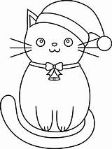Cat Coloring Pages Christmas Cats Rocks Cute sketch template