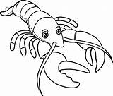 Lobster Coloring Printable Getdrawings sketch template