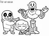 Undertale Sans Coloring Pages Print Color Papyrus Printable Sheets Kids Unusual Printables Drawings Getdrawings Popular раскраски sketch template
