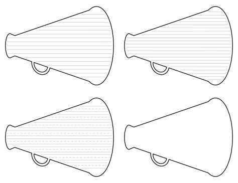 printable megaphone shaped writing templates
