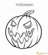 Halloween Coloring Pumpkin Sheet sketch template