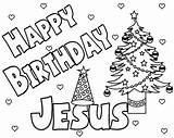 Jesus Birthday Coloring Happy Pages Printable Christmas Freecoloring Print Christian 25th sketch template