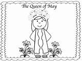 Crowning May Coloring Blessed Mother Pages Mini Book Prayer Teacherspayteachers Prek Pups Created Miss Printables sketch template
