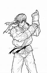 Ryu Akuma Coloringhome sketch template